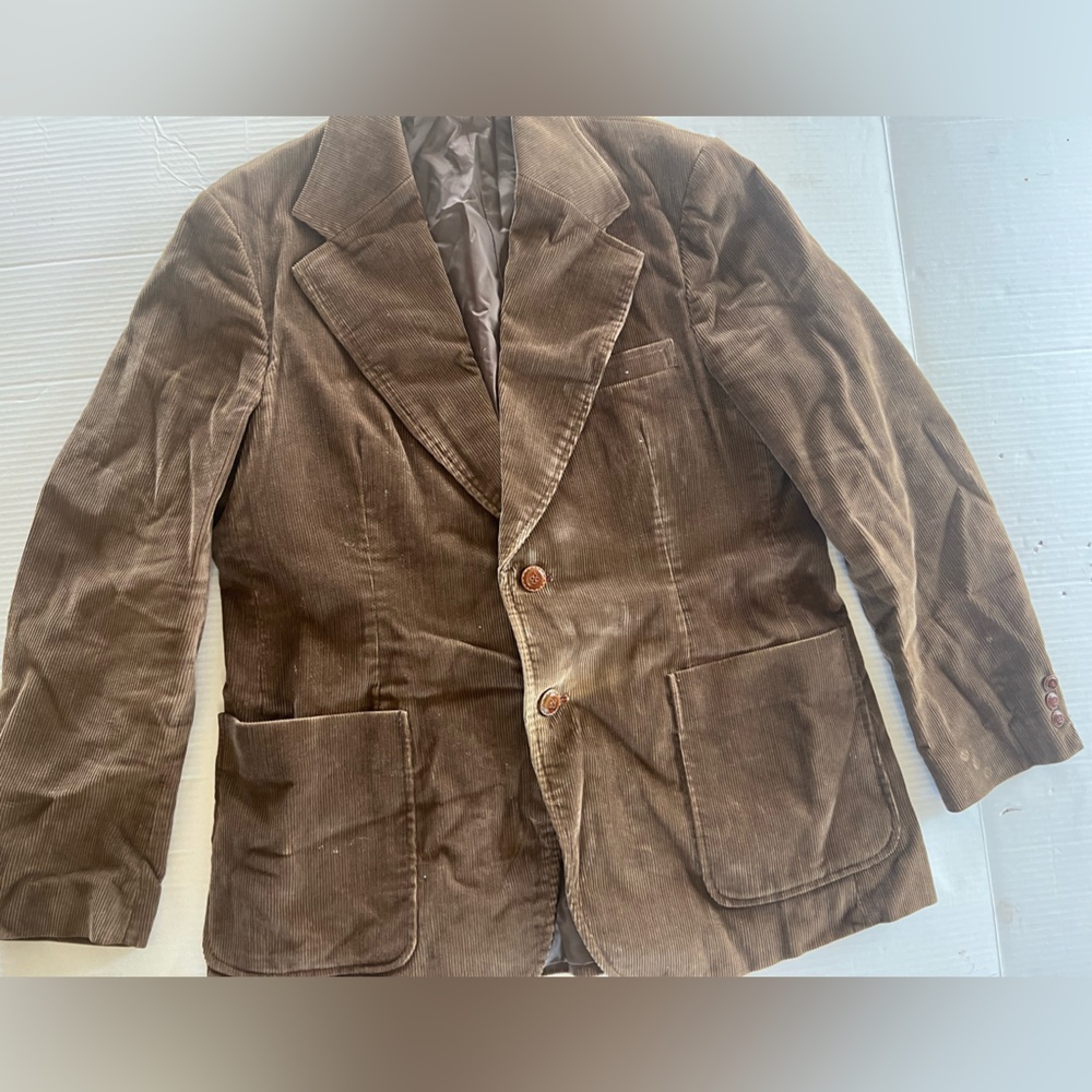 Vintage Envoy Blazer 42 R Brown Corduroy Heavyweight Premium Retro Western Coat